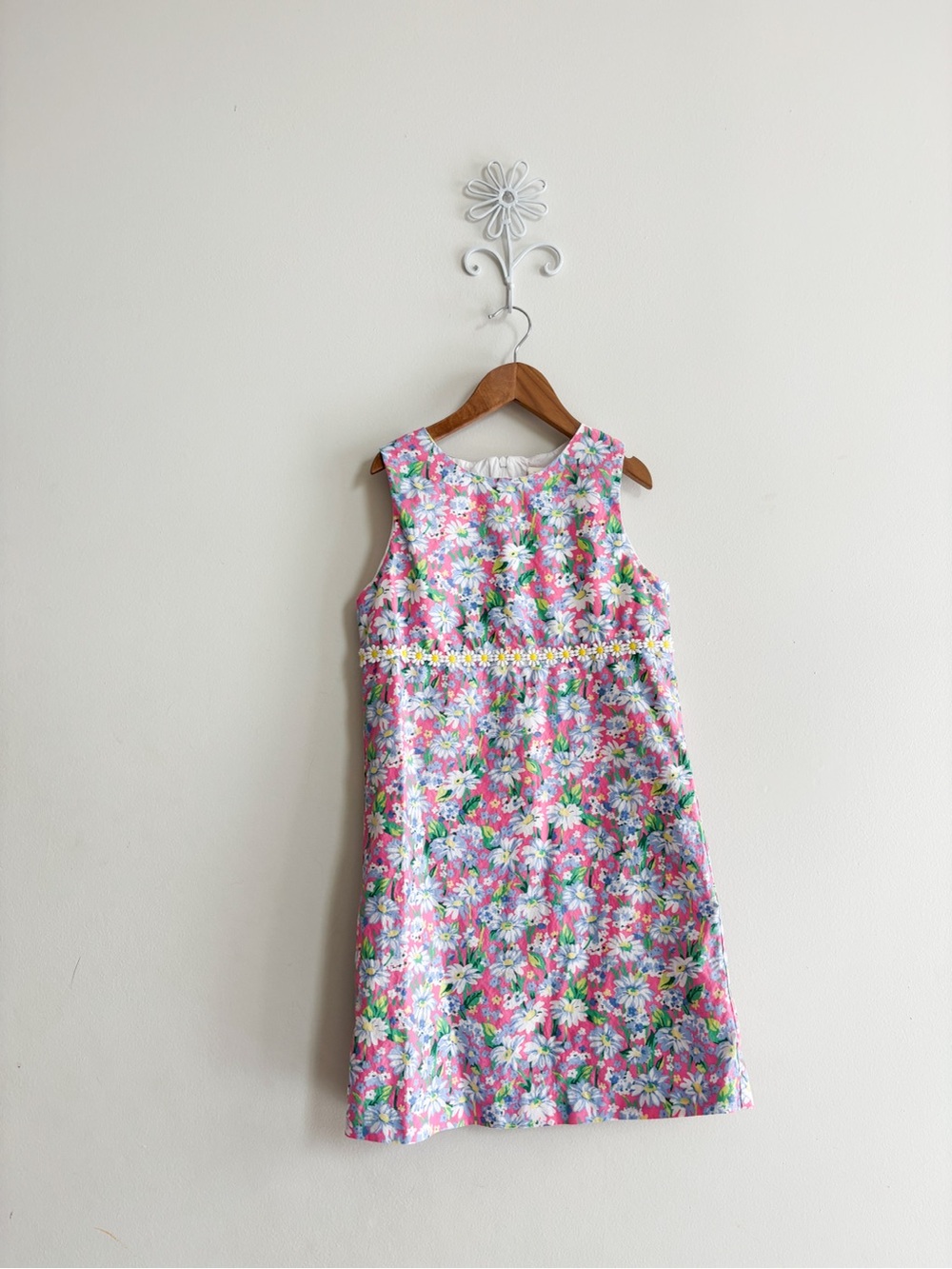 Hartstrings Girls Floral Pink Sleeveless Dress preppy classic style